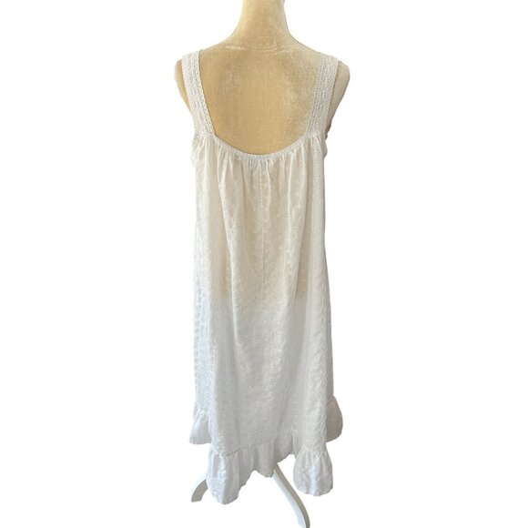 Willow Creek Vintage Cotton Eyelet Nightgown Cottagecore Prairie Ruffled Medium - Picture 4 of 10